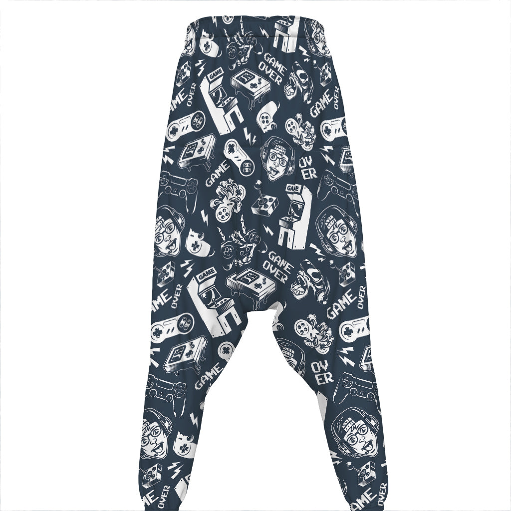 Video Game Devices Pattern Print Hammer Pants