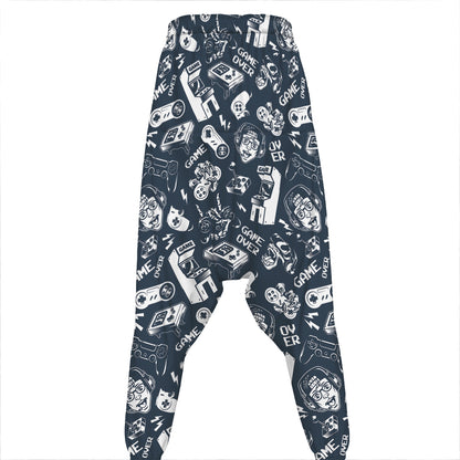 Video Game Devices Pattern Print Hammer Pants
