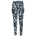 Video Game Devices Pattern Print High-Waisted Pocket Leggings