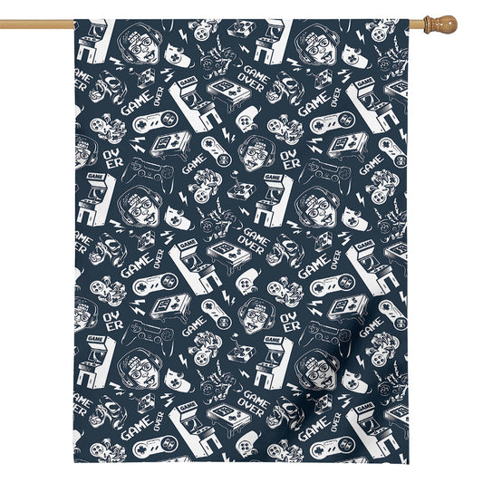Video Game Devices Pattern Print House Flag