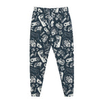 Video Game Devices Pattern Print Jogger Pants