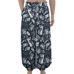 Video Game Devices Pattern Print Lantern Pants