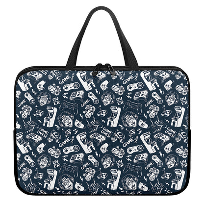 Video Game Devices Pattern Print Laptop Sleeve With Handle