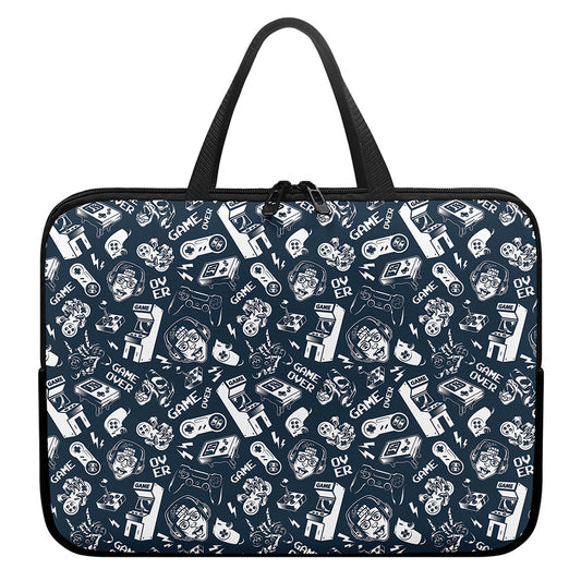 Video Game Devices Pattern Print Laptop Sleeve With Handle