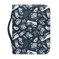 Video Game Devices Pattern Print Leather Bible Cover