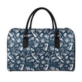 Video Game Devices Pattern Print Leather Duffel Bag