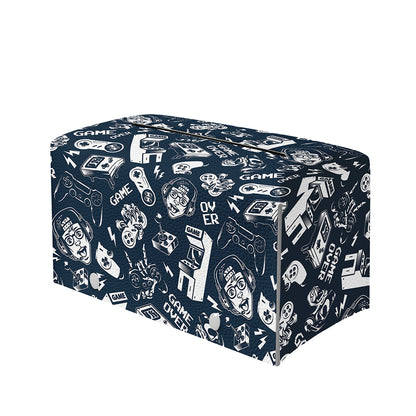 Video Game Devices Pattern Print Leather Tissue Box Cover