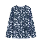 Video Game Devices Pattern Print Long Sleeve Short Coat