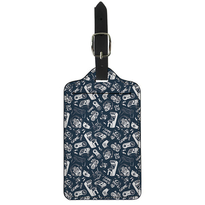 Video Game Devices Pattern Print Luggage Tag