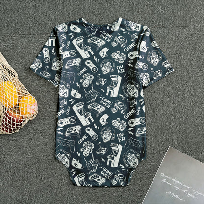 Video Game Devices Pattern Print Men's Bodysuit