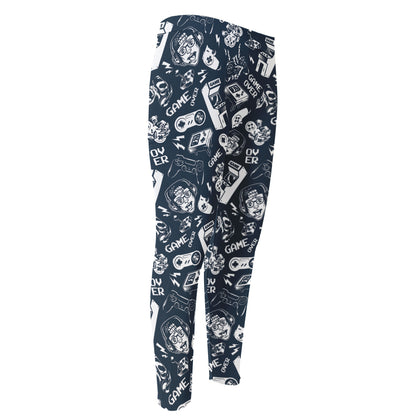 Video Game Devices Pattern Print Men's Compression Pants