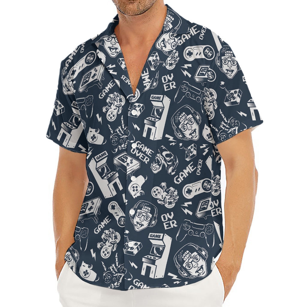 Video Game Devices Pattern Print Men's Deep V-Neck Shirt