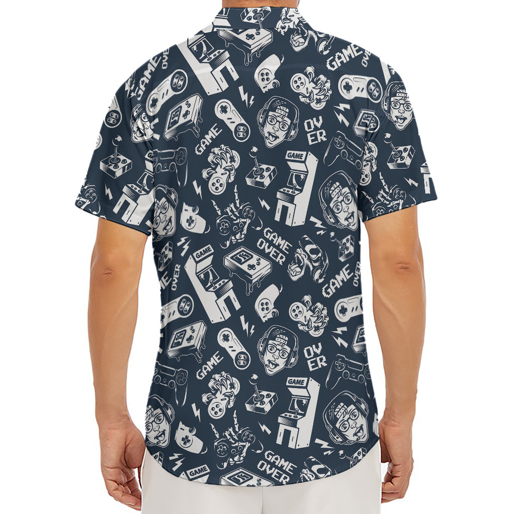 Video Game Devices Pattern Print Men's Deep V-Neck Shirt
