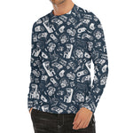 Video Game Devices Pattern Print Men's Long Sleeve Rash Guard