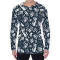 Video Game Devices Pattern Print Men's Long Sleeve T-Shirt