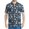 Video Game Devices Pattern Print Men's Polo Shirt