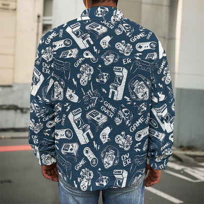 Video Game Devices Pattern Print Men's Shirt Jacket