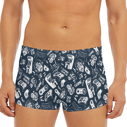 Video Game Devices Pattern Print Men's Short Boxer Briefs