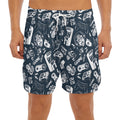 Video Game Devices Pattern Print Men's Split Running Shorts