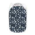 Video Game Devices Pattern Print Mesh Laundry Hamper