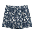 Video Game Devices Pattern Print Mesh Shorts