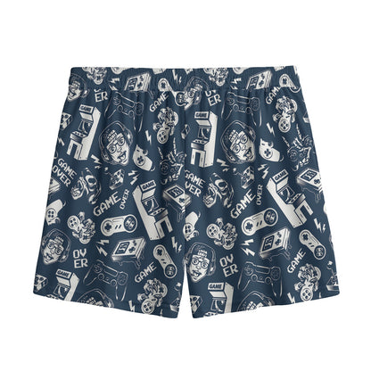 Video Game Devices Pattern Print Mesh Shorts