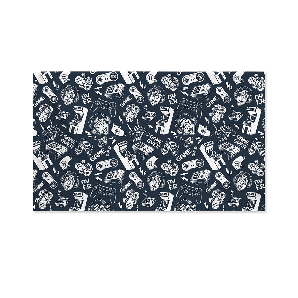 Video Game Devices Pattern Print Polyester Flag