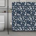 Video Game Devices Pattern Print Polyester Shower Curtain