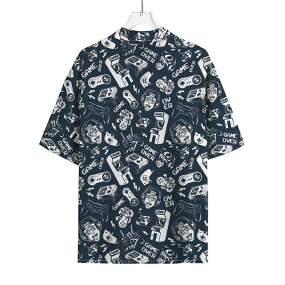Video Game Devices Pattern Print Rayon Hawaiian Shirt