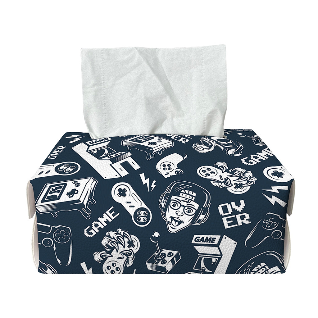 Video Game Devices Pattern Print Rectangle Tissue Box Cover