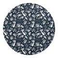 Video Game Devices Pattern Print Round Blanket
