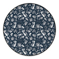 Video Game Devices Pattern Print Round Floor Mat