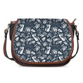 Video Game Devices Pattern Print Saddle Bag