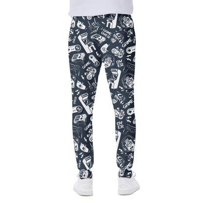 Video Game Devices Pattern Print Scuba Joggers