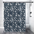 Video Game Devices Pattern Print Shower Curtain