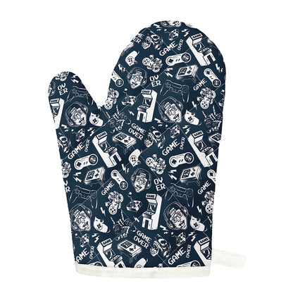 Video Game Devices Pattern Print Single Oven Mitt