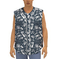 Video Game Devices Pattern Print Sleeveless Baseball Jersey