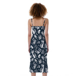 Video Game Devices Pattern Print Slim Fit Midi Cami Dress