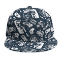 Video Game Devices Pattern Print Snapback Cap