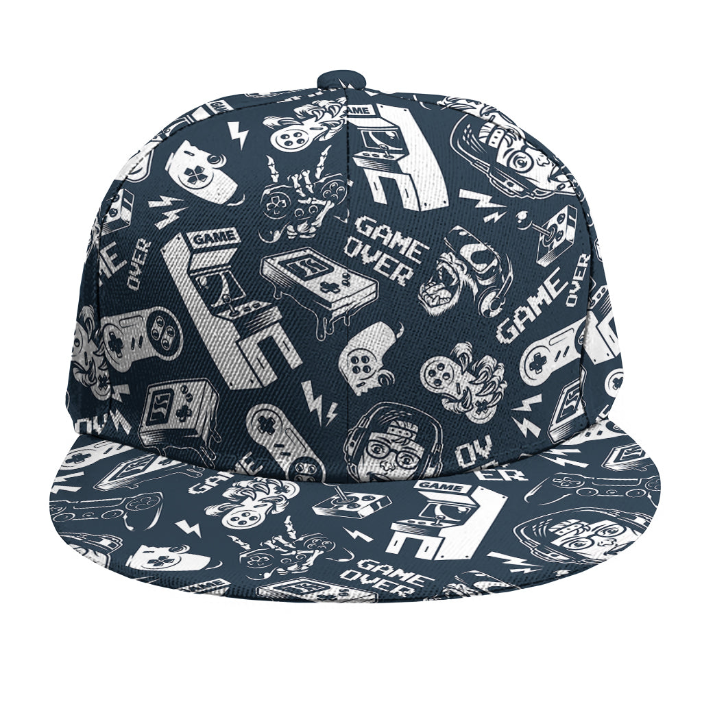 Video Game Devices Pattern Print Snapback Cap