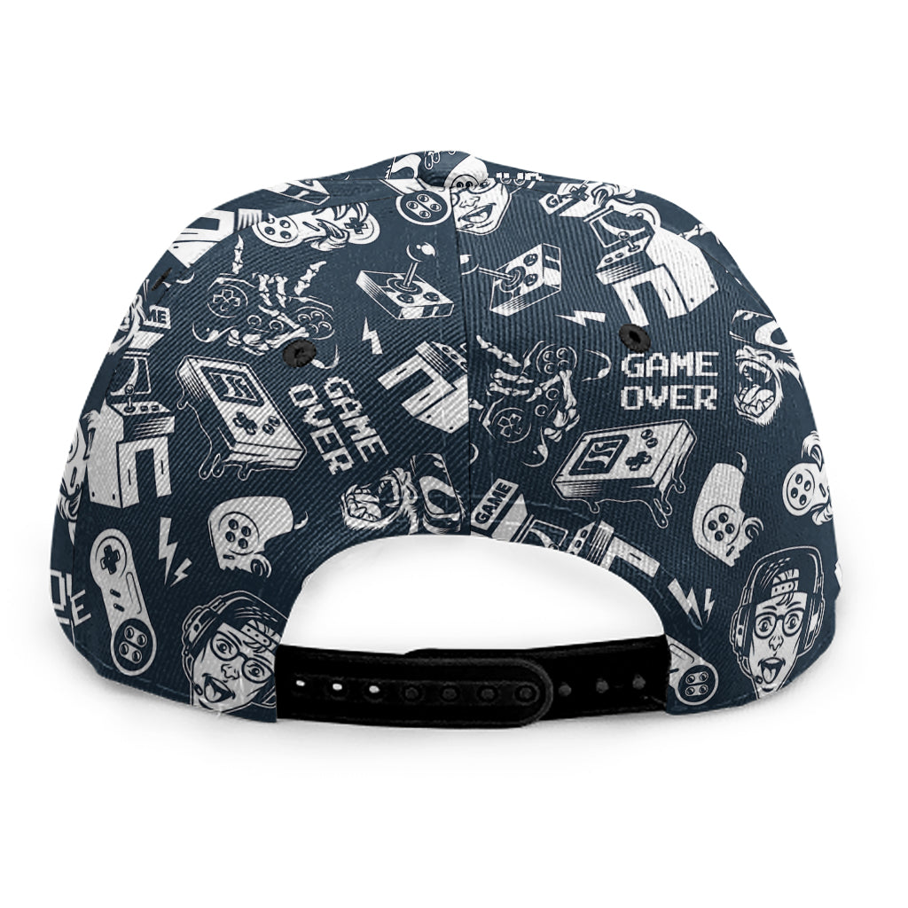 Video Game Devices Pattern Print Snapback Cap