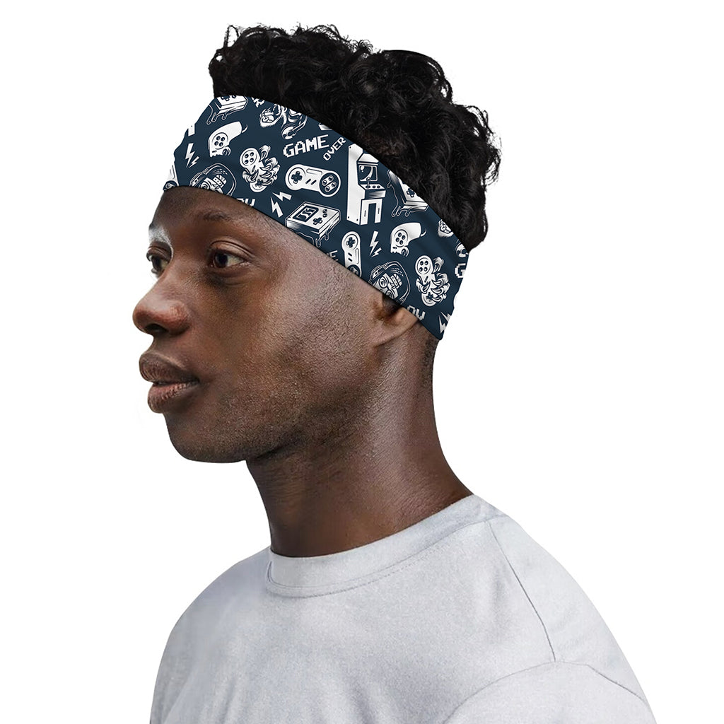 Video Game Devices Pattern Print Sports Headband