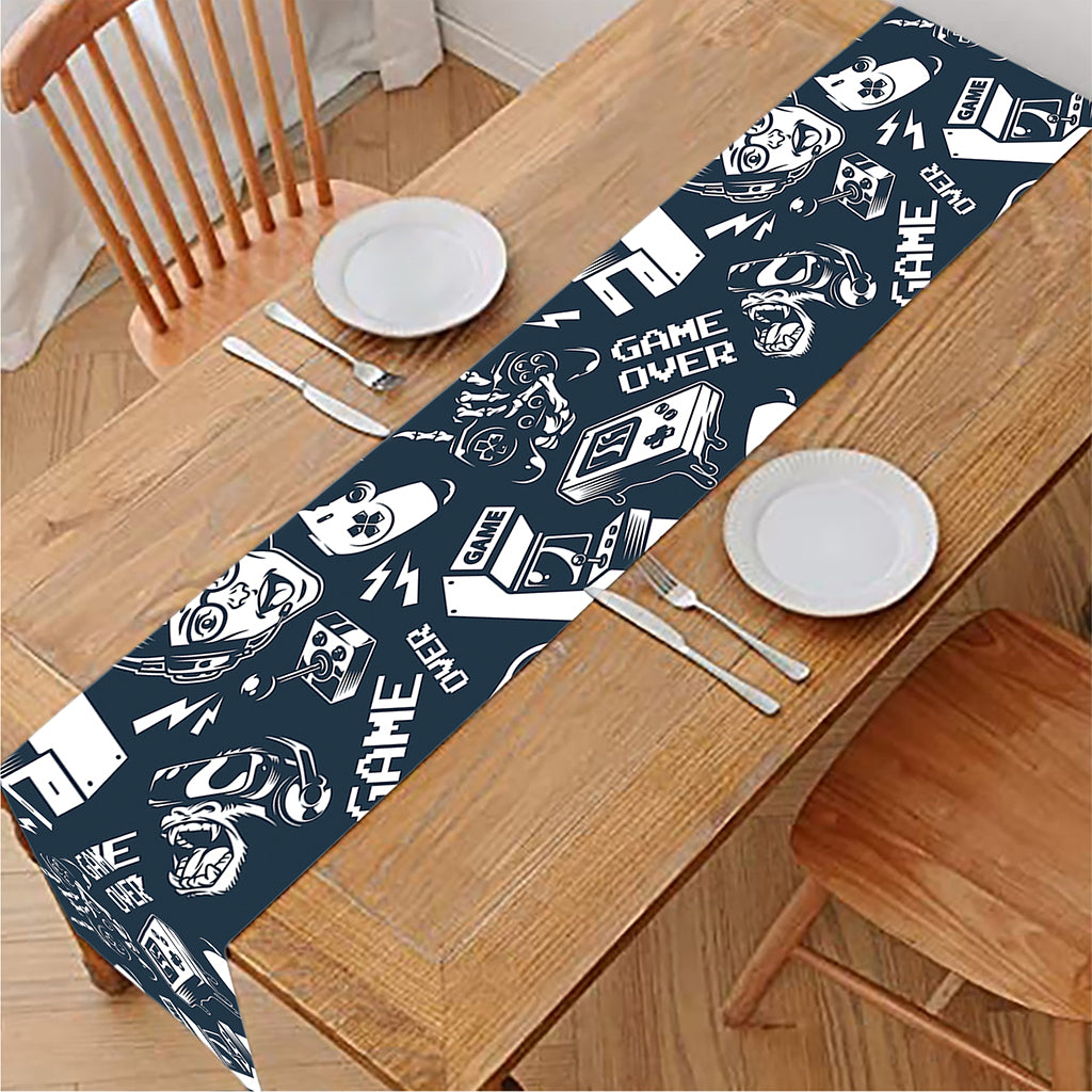 Video Game Devices Pattern Print Table Runner