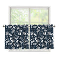 Video Game Devices Pattern Print Tier Curtains