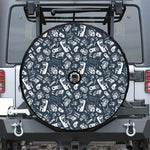 Video Game Devices Pattern Print Tire Cover With Camera Hole