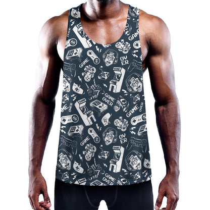 Video Game Devices Pattern Print Training Tank Top