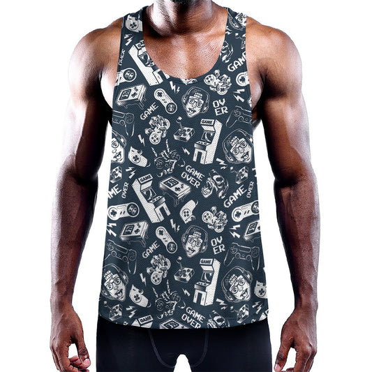 Video Game Devices Pattern Print Training Tank Top