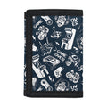 Video Game Devices Pattern Print Trifold Wallet