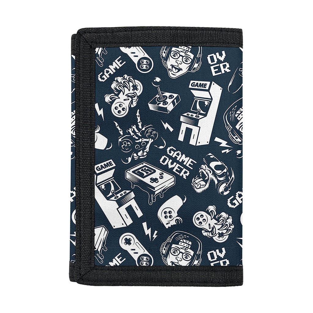 Video Game Devices Pattern Print Trifold Wallet