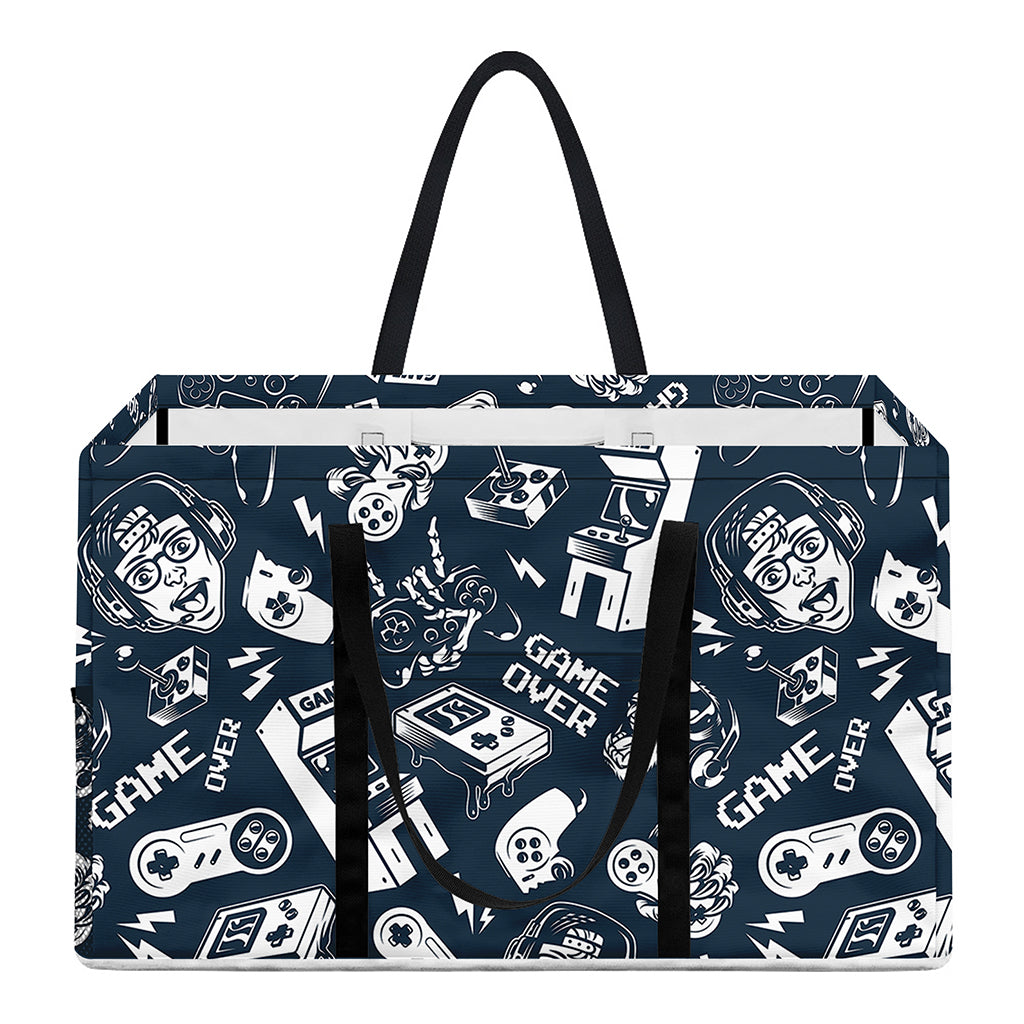 Video Game Devices Pattern Print Utility Tote Bag